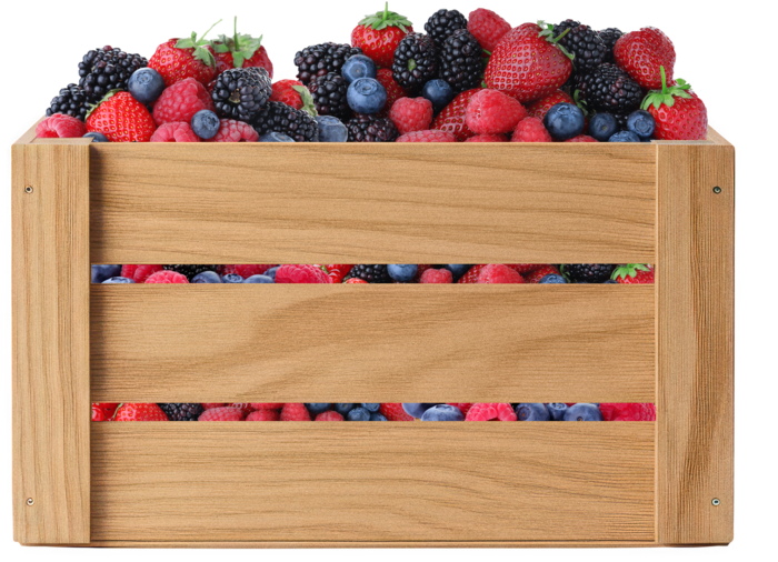 Berries in a crate