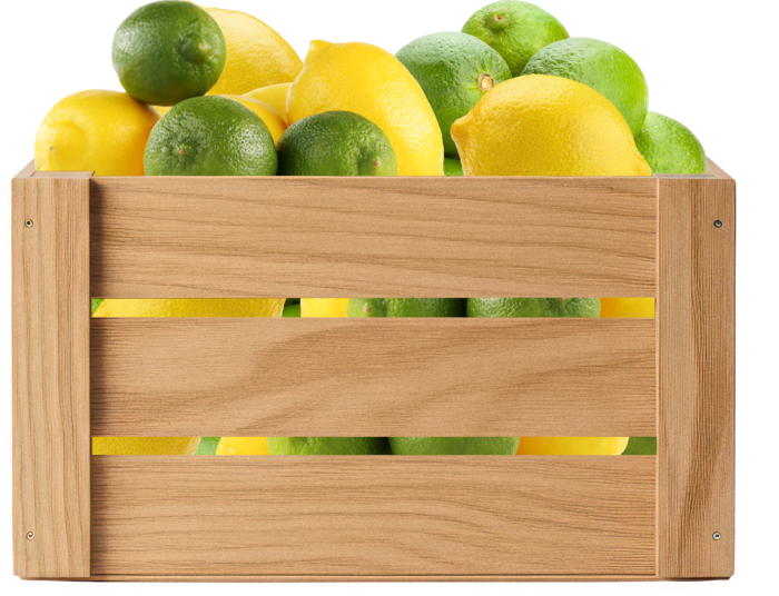 Citrus in a crate