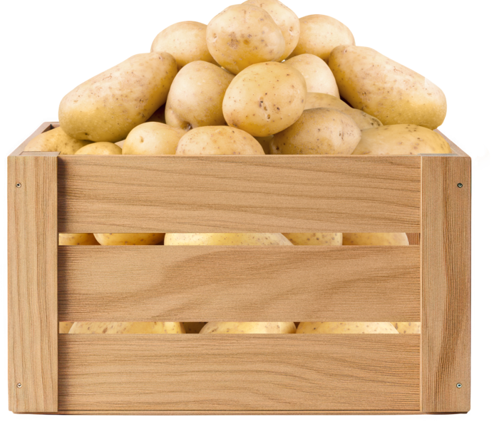 Potatoes in a crate